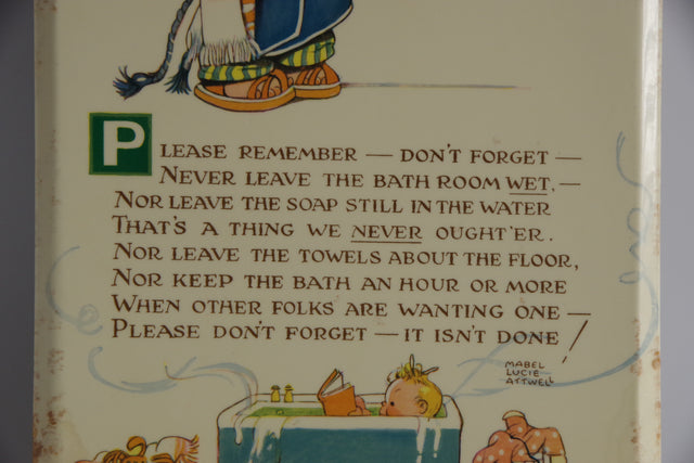 Mabel Lucie Attwellのバスルームサイン